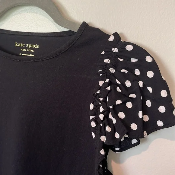 Kate Spade black polka dot blouse - Picture 3 of 4